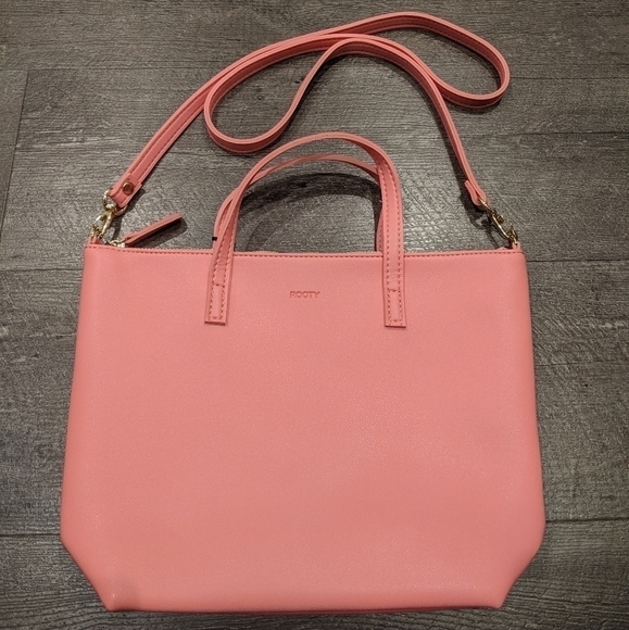 NWT Rooty Pink Leather Handbag from South Korea - Picture 1 of 6